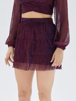 Clearance Ines Tiered Mini Skirt Skirts