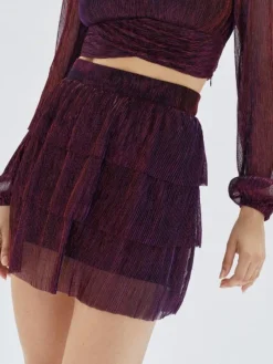 Clearance Ines Tiered Mini Skirt Skirts