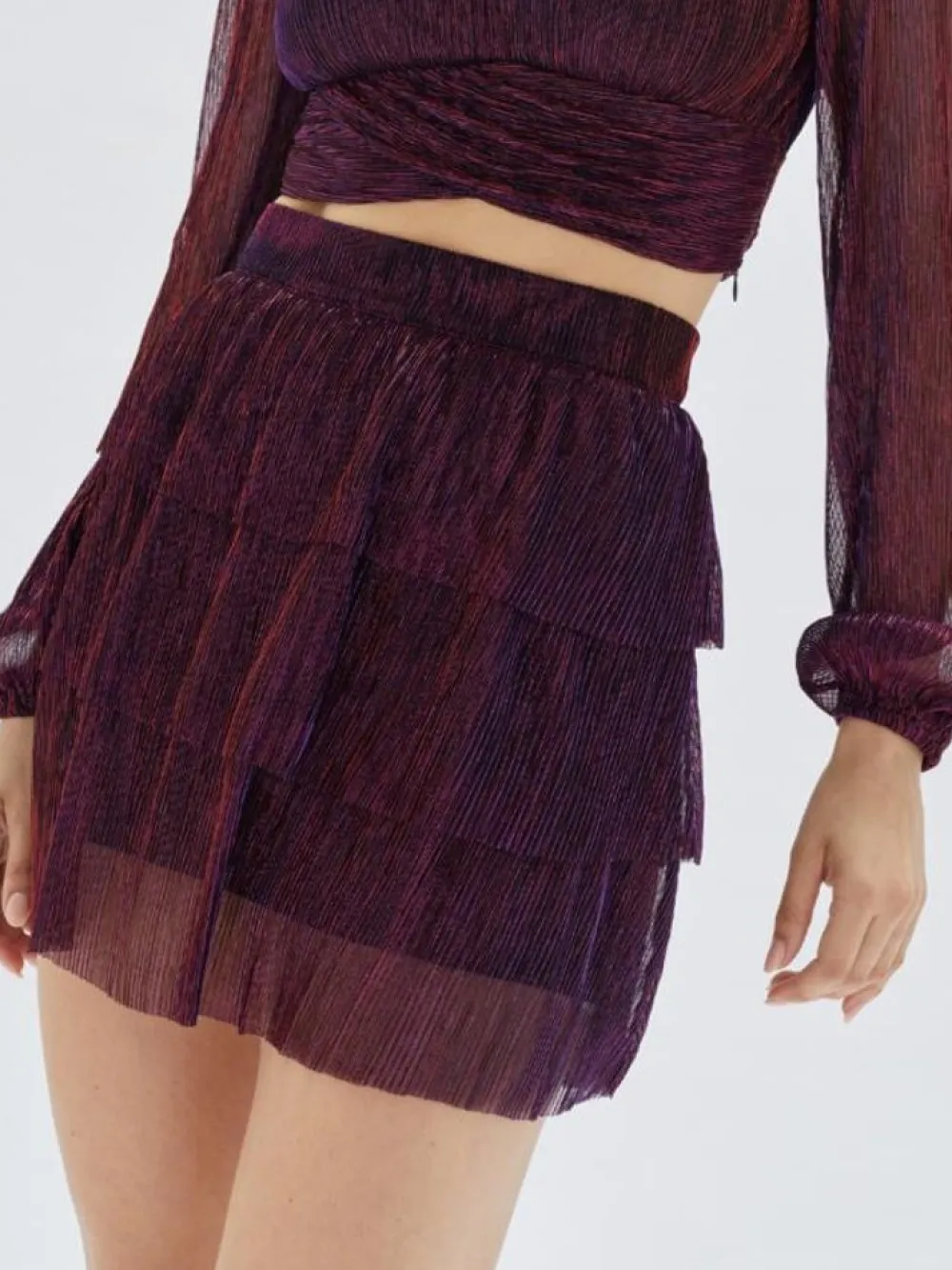 Clearance Ines Tiered Mini Skirt Skirts