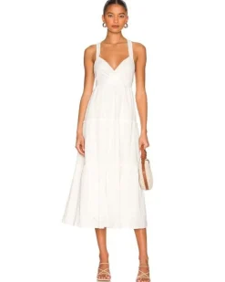 New Lola White Midi Dress Midi