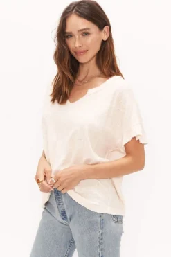 Flash Sale Bronwyn Pink Notch Tee T-Shirts