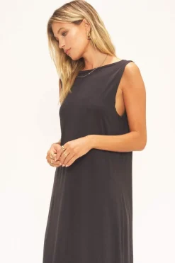 Hot Gigi Vintage Wash Seamed Dress Maxi