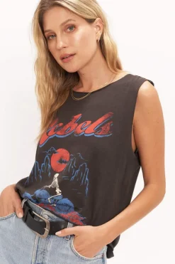 Store Rebels Raw Black Tank Tanks