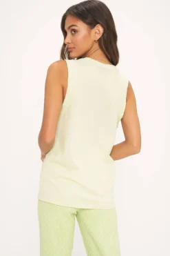 Best Skeleton Skate Tank Lime Cream Tanks