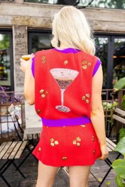 Outlet Espresso Martini Queen Sweater Vest Sweaters
