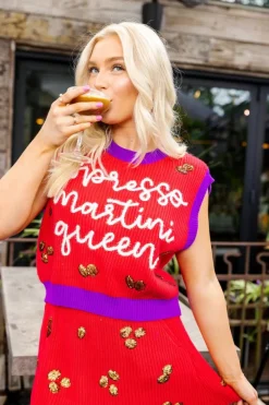 Outlet Espresso Martini Queen Sweater Vest Sweaters