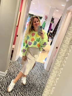 Hot Neon Green Lucky Charm Icon Sweatshirt Sweatshirts