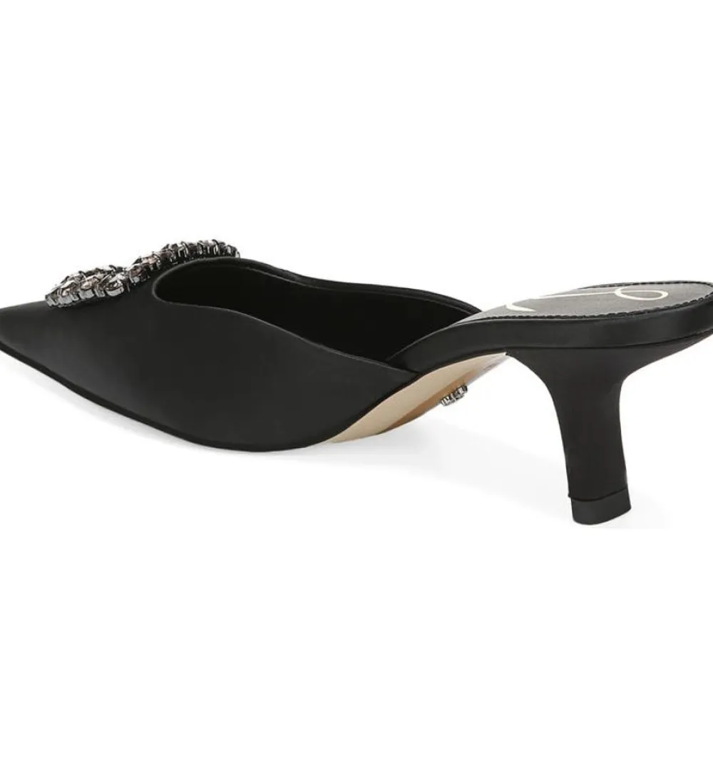 Online Brit Jewel Black Satin Heel