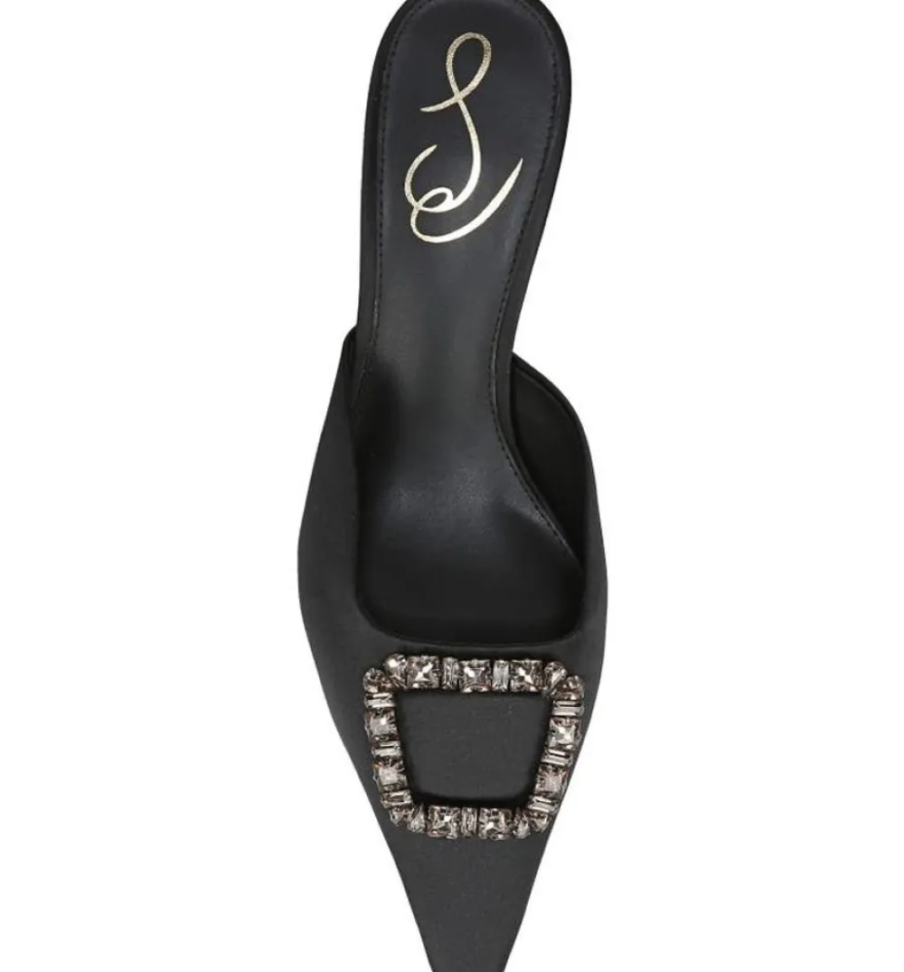 Online Brit Jewel Black Satin Heel