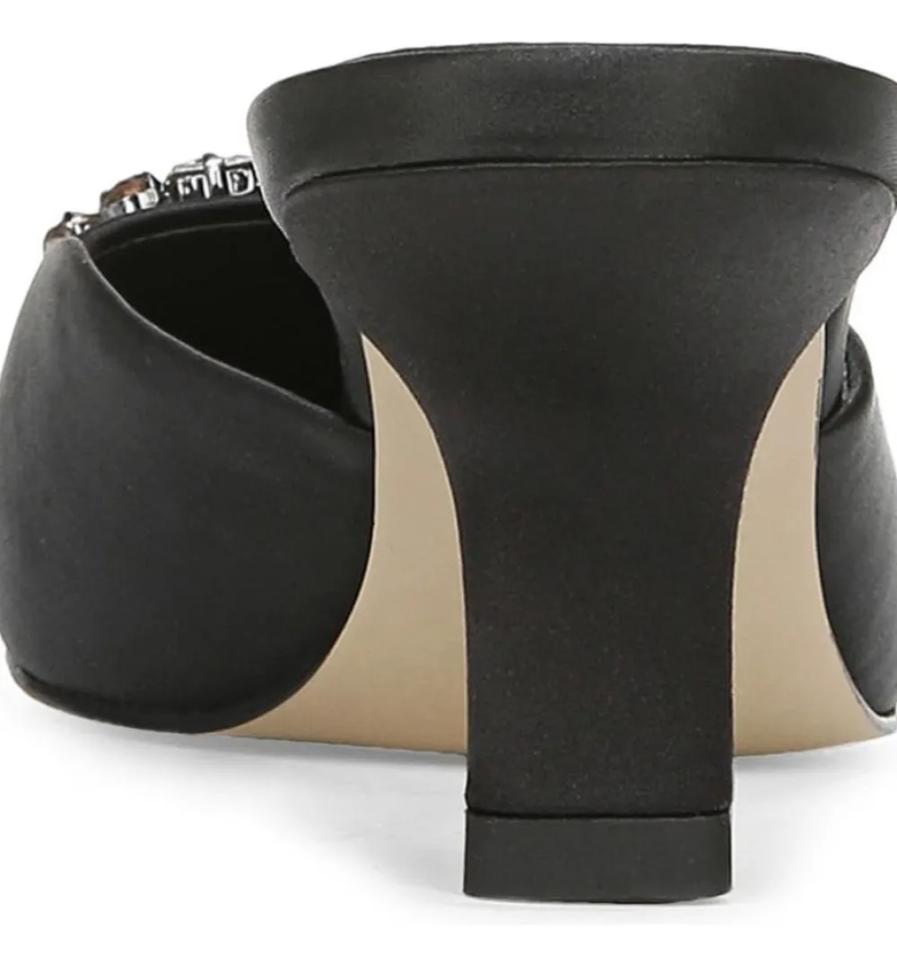 Online Brit Jewel Black Satin Heel