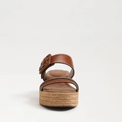 Fashion Carson Rich Cognac Wedge Wedge