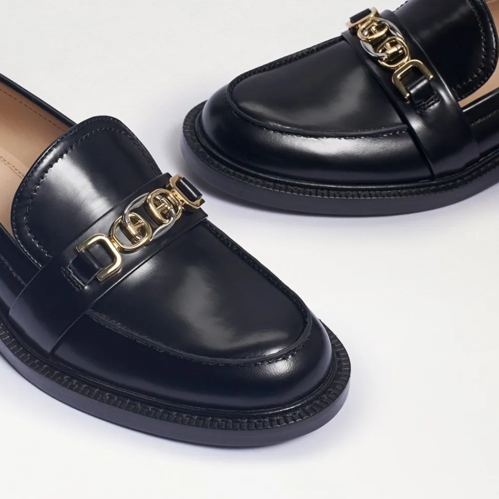 Best Sale Christy Black Shiny Loafer Loafers/Oxfords