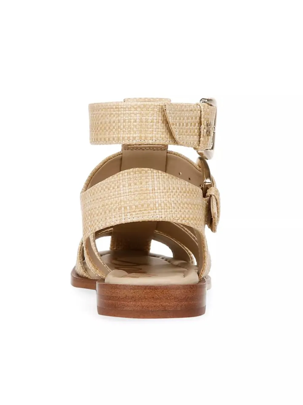 Outlet Dawn Ankle Buckle Sandal Bleached Beechwood Weave Sandal