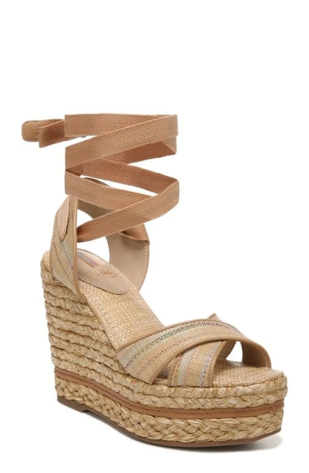 Cheap Vaughn Ankle Wrap Espadrille Platform Wedge Sandal Wedge
