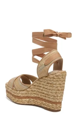Cheap Vaughn Ankle Wrap Espadrille Platform Wedge Sandal Wedge