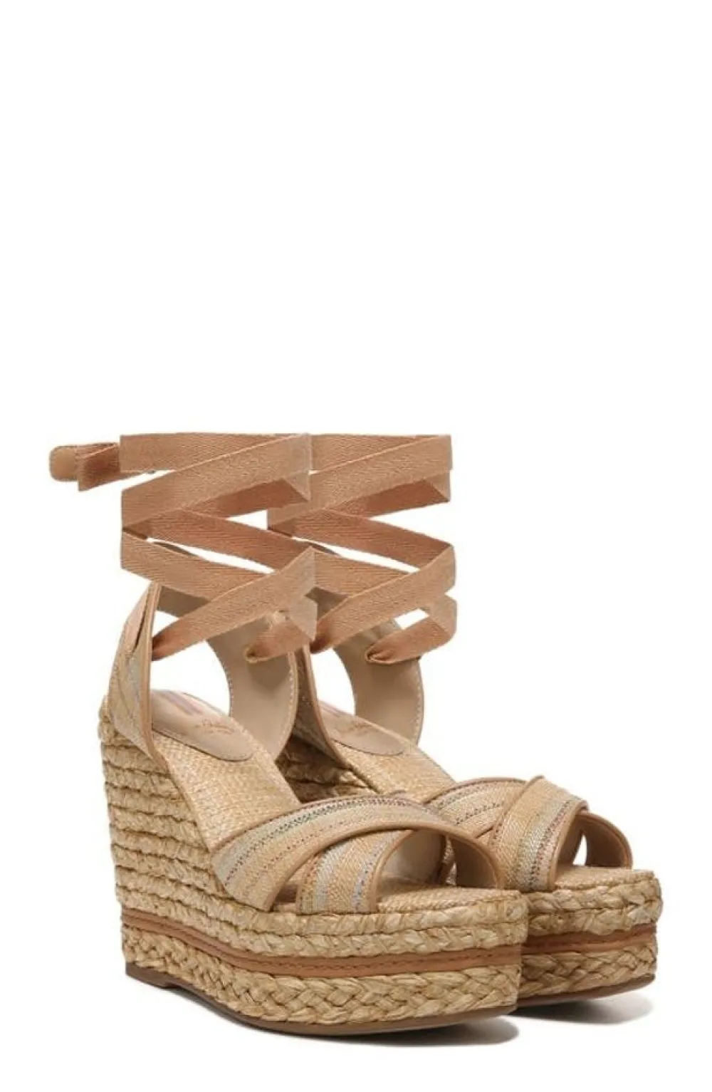 Cheap Vaughn Ankle Wrap Espadrille Platform Wedge Sandal Wedge