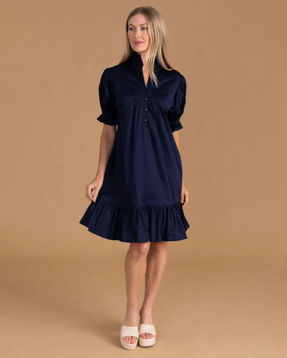 New S'Edge Apparel Erin Dress In Passport Midi
