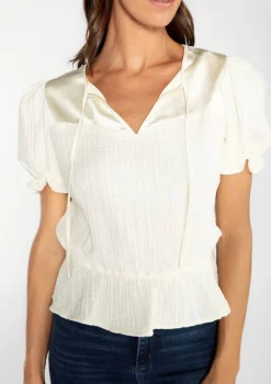 Fashion S'Edge Apparel Mila Top In Frosting Blouses