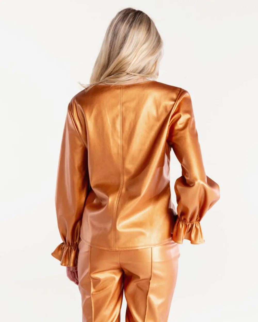 Outlet S'Edge Apparel Murphy Top Copper Blouses