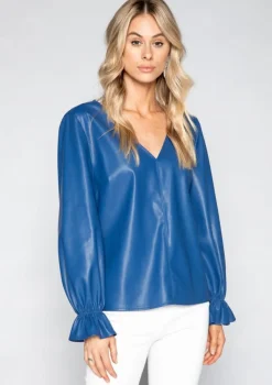 Clearance S'Edge Apparel Murphy Top Saphire Blouses