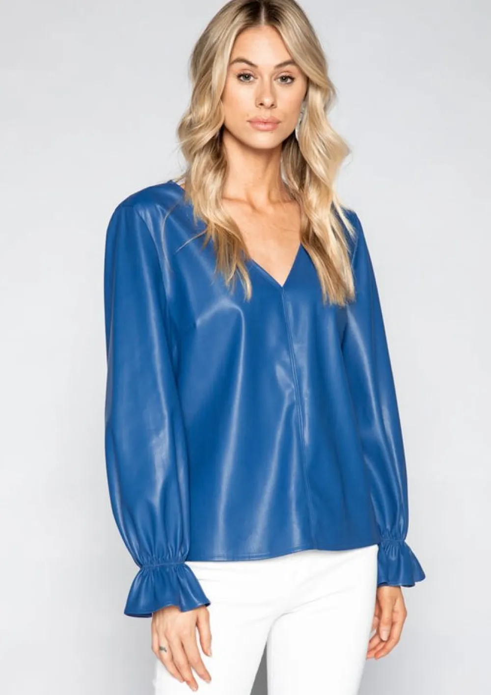 Clearance S'Edge Apparel Murphy Top Saphire Blouses