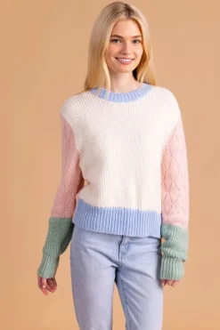 Sale S'Edge Apparel Piper Sweater Colorblock Sweaters