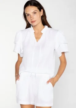 Best Sale S'Edge Apparel Sally Top White Blouses