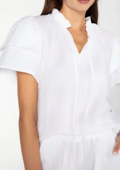 Best Sale S'Edge Apparel Sally Top White Blouses