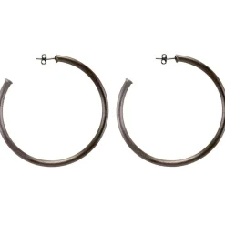 New Everybody'S Favorite Hoop Gun Metal Jewelry
