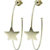 Best Ursa Single Star Hoops Gold Jewelry