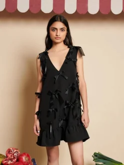Fashion Butter Bow Mini Dress Mini