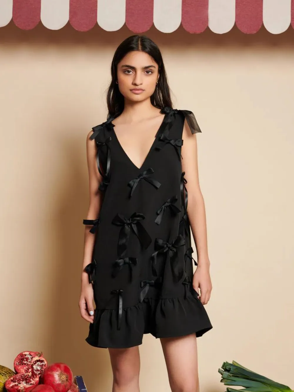 Fashion Butter Bow Mini Dress Mini