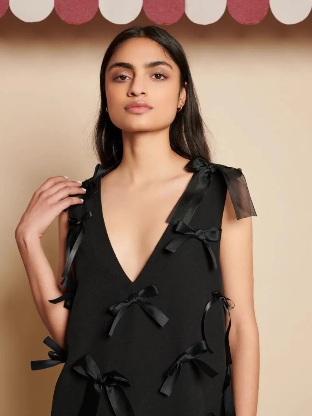 Fashion Butter Bow Mini Dress Mini