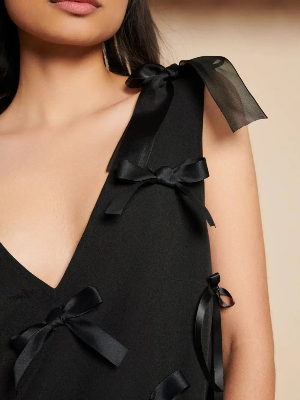 Fashion Butter Bow Mini Dress Mini