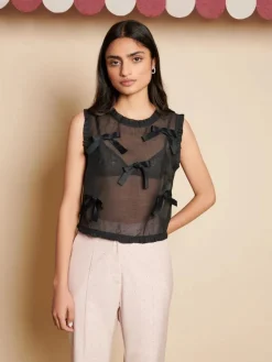 Flash Sale Butter Bow Ruffle Top Blouses