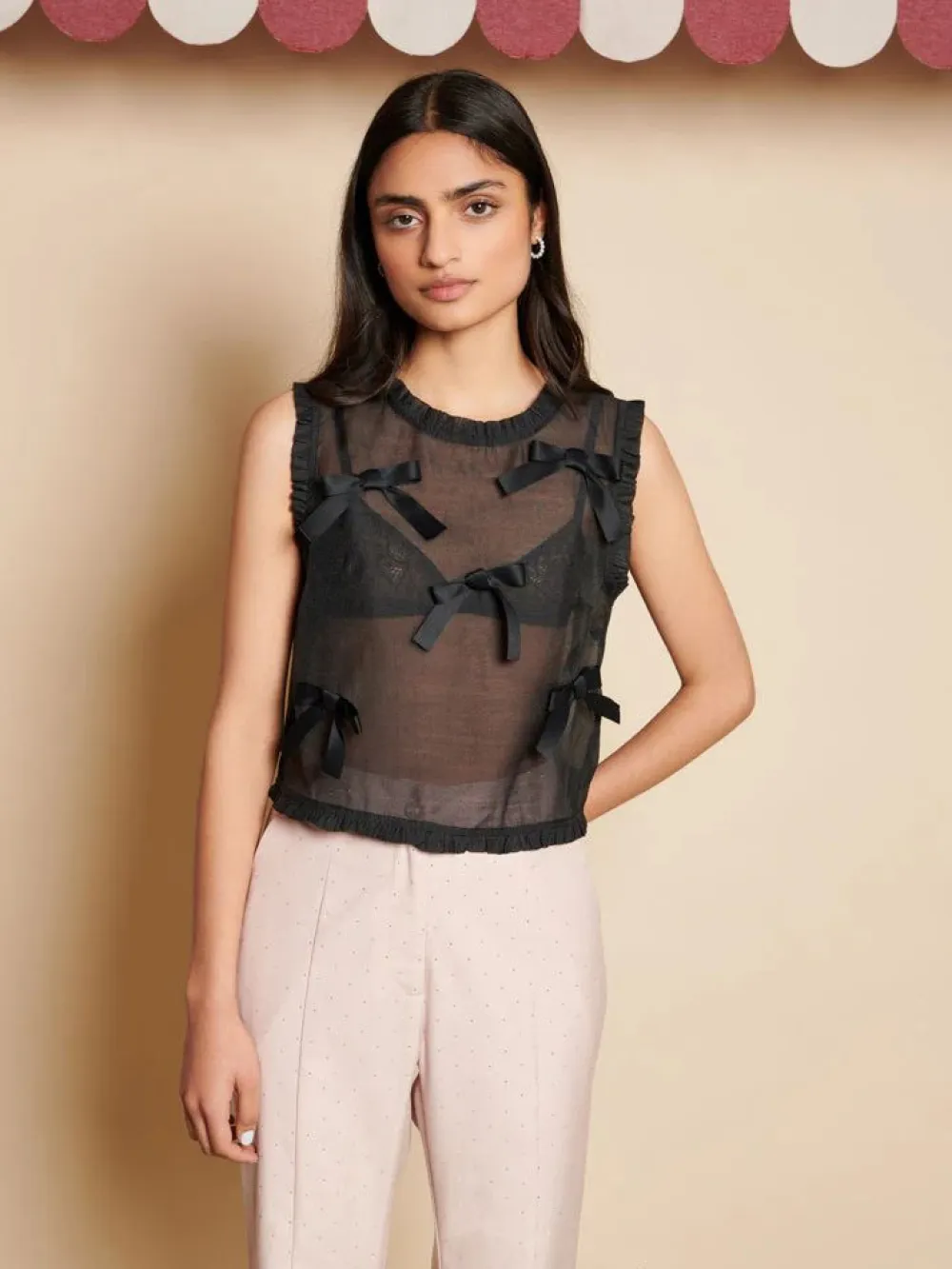 Flash Sale Butter Bow Ruffle Top Blouses