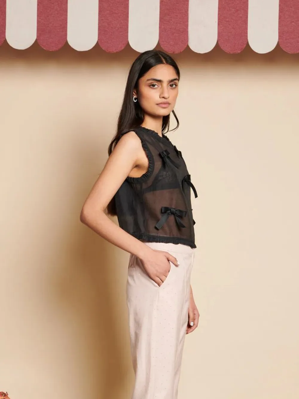 Flash Sale Butter Bow Ruffle Top Blouses