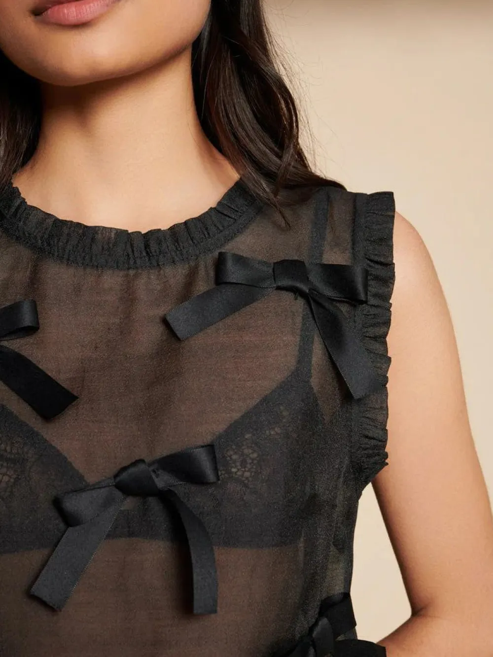Flash Sale Butter Bow Ruffle Top Blouses