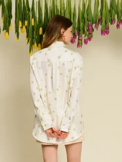 Clearance Ditsy Pick Shirt - Pearled Ivory Blouses