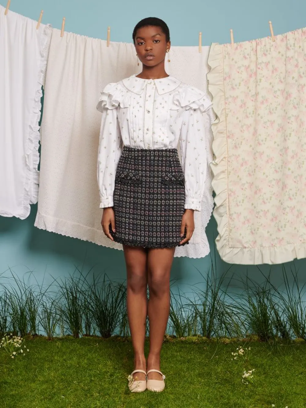 Hot Lucinda Tweed Mini Skirt Skirts