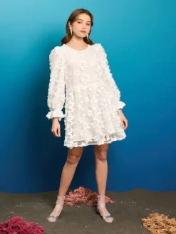 Sale Periwinkle Organza Mini Dress Mini