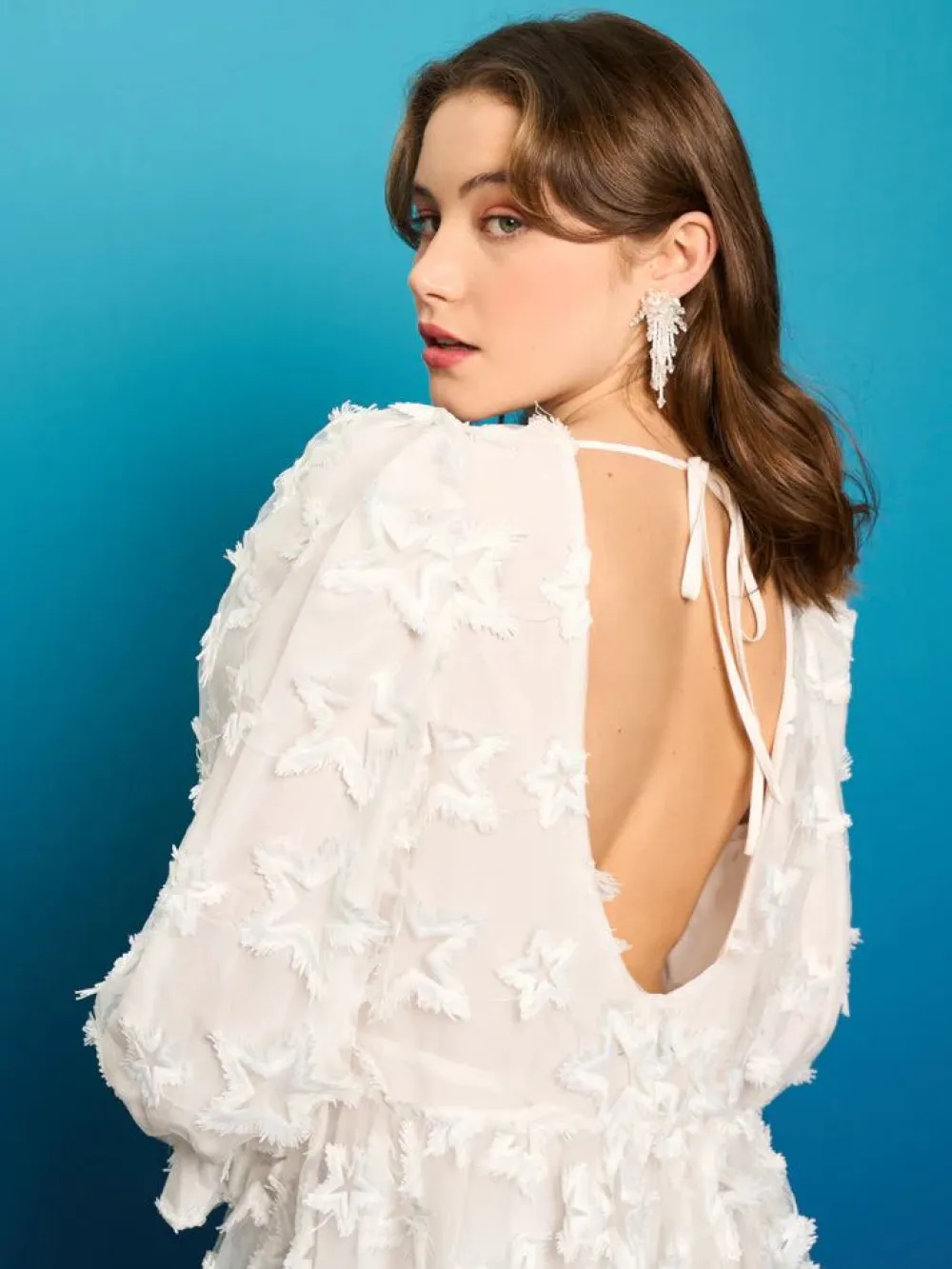 Sale Periwinkle Organza Mini Dress Mini