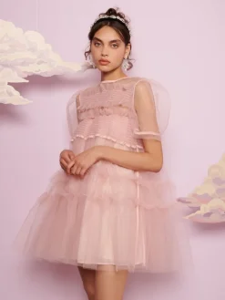 New Pointe Tulle Shirring Dress Mini