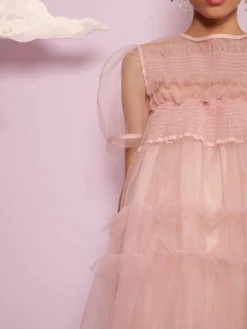 New Pointe Tulle Shirring Dress Mini