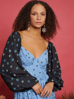 Online Saddle Floral Maxi Dress Maxi