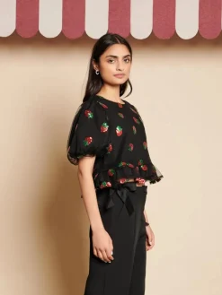 Sale Strawberry Sequin Top Blouses