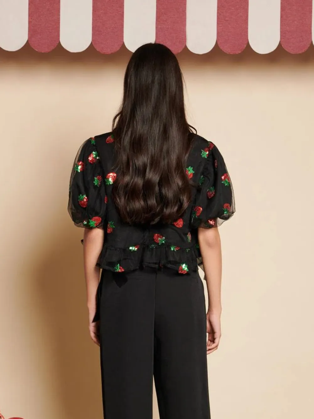 Sale Strawberry Sequin Top Blouses