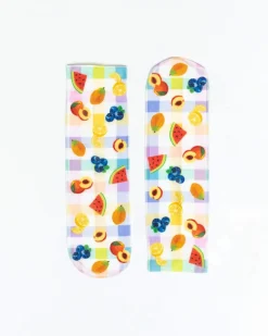 Flash Sale Gingham Fruits Ankle Sock Socks And Tights