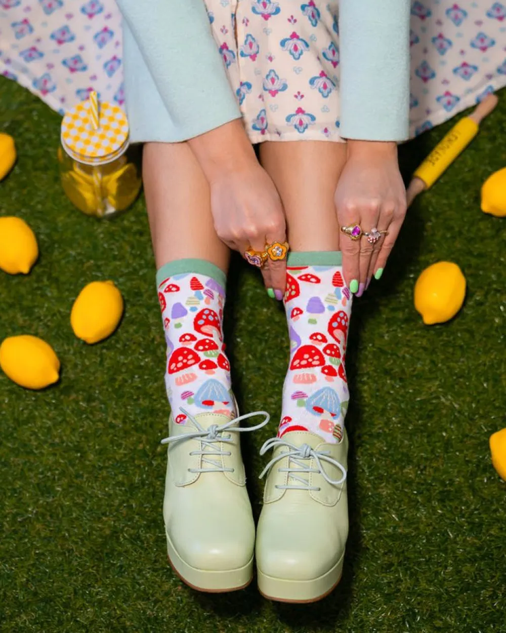 Best Sale Mushroom Forest Crew Sock Socks And Tights