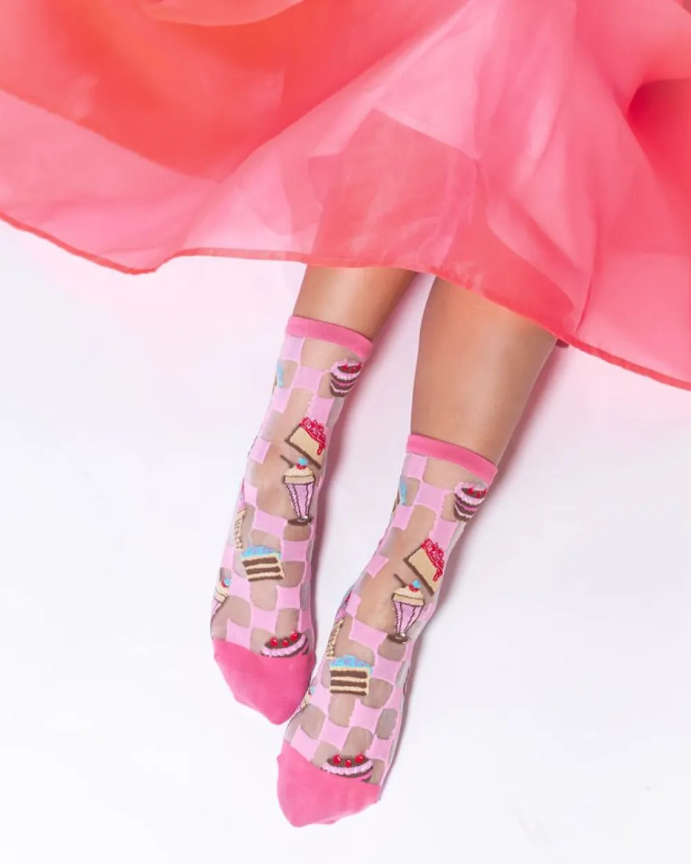 Best Retro Sweets Sheer Crew Sock Socks And Tights